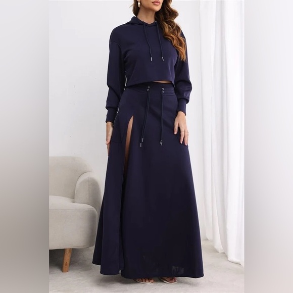 2 piece hoodie skirt set - Picture 2 of 4